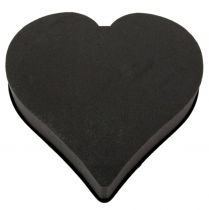 Steckschaum Herz Steckmasse Schwarz 38cm 2St