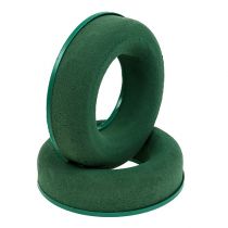 Artikel Steckschaumring Grün Ø17cm H2,5cm mit Kunststoffbasis, 6 Stück