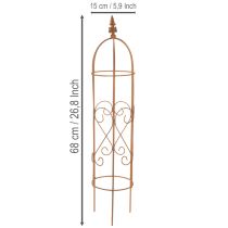 Artikel Rankgitter aus Metall in Edelrost-Optik, Set mit 2 Stück, Höhe 108 cm und 68 cm
