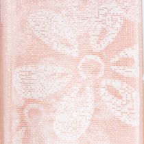 Artikel Organzaband mit Blumenmuster Rosa 25mm x 18m Geschenkband aus Polyamid