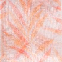 Artikel Organzaband Chiffonband 40mm x 15m Orange mit Blattmotiv