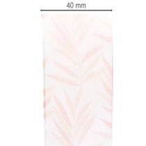 Artikel Organzaband Chiffonband 40mm x 15m Orange mit Blattmotiv