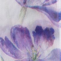 Artikel Organzaband Chiffonband mit Papageientulpen-Motiv Lila 40 mm x 18 m