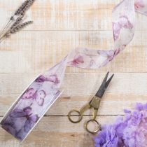 Artikel Organzaband Chiffonband Schmetterlinge Lila 40mm 18m