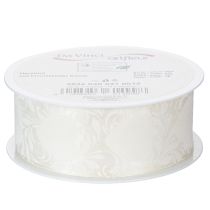 Artikel Organzaband Dekorband Herzen 40mm x 15m Creme