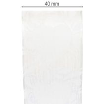 Artikel Organzaband Dekorband Herzen 40mm x 15m Creme