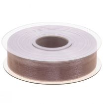 Artikel Organzaband Geschenkband Beige Band Webkante Taupe 25mm 50m