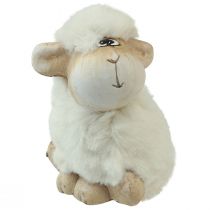 Artikel Dekofigur Schaf Keramik creme 9,5×6×9cm 4 Stück Osterdekoration