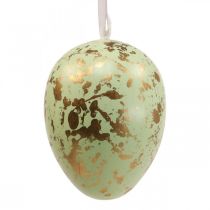 Osterei zum Aufhängen Deko Eier Rosa, Grün, Gold 20cm 2St