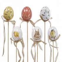 Ostereier Plastik Blumenstecker Osterdeko H6cm 6St
