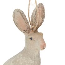Artikel Osterhase aus Polyresin zum Aufhängen 9,5cm hellbraun 4 Stück