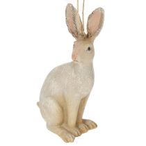Artikel Osterhase aus Polyresin zum Aufhängen 9,5cm hellbraun 4 Stück