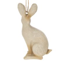 Artikel Osterhase aus Polyresin zum Aufhängen 9,5cm hellbraun 4 Stück