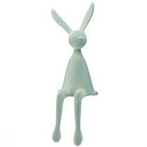 Artikel Osterhase Kantenhocker Hase sitzend – 2. Wahl – beflockt Graugrün 56cm