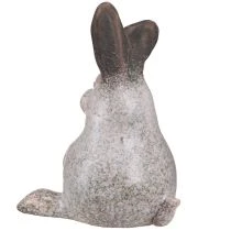 Artikel Sitzender Osterhase Keramik Braun Weiß 13x12x18 cm