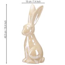 Artikel Osterdekoration Keramikhase Beige 49,5cm Aufrecht