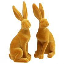 Artikel Osterhase Deko Hase Figur Ostern Gelb Curry H12,5cm 2St