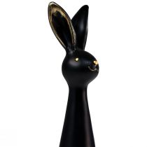 Artikel Osterhase Schwarz Gold Osterdeko Hase Ø10cm H42cm