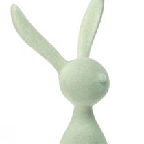 Artikel Osterdeko Hasenfiguren sitzend, 36 cm, beflockt, Grün und Braun, 3er-Set