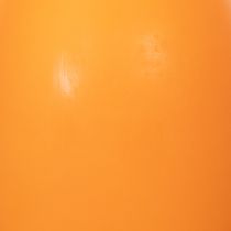 Artikel Set aus 6 Kerzen in Eiform, paraffinbasiert, orange, Höhe 9 cm, für Innenbereich
