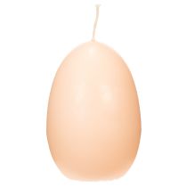 Artikel Osterkerzen aus Wachs, Eiform, Ø 6 cm, H 9 cm, Peach, 6 Stück