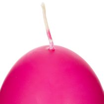 Artikel Eierkerze aus Wachs Pink 9 cm 6 Stück 20 Stunden Brenndauer
