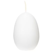Artikel Kerzen aus Wachs Eiform Weiß 9 cm 6 Stück