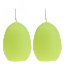 Osterkerzen Eiform, Eierkerzen Ostern Limone Ø4,5cm H6cm 6St