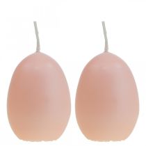 Osterkerzen Eiform, Eierkerzen Ostern Peach Ø4,5cm H6cm 6St