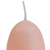Osterkerzen Eiform, Eierkerzen Ostern Peach Ø4,5cm H6cm 6St
