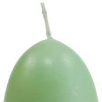 Osterkerzen Eiform, Eierkerzen Ostern Grün Ø4,5cm H6cm 6St