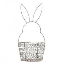 Osterkörbchen Drahtkorb Osterhase Shabby Ø12cm H26,5cm