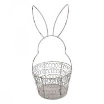 Osterkörbchen Drahtkorb Osterhase Shabby Ø12cm H26,5cm