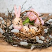 Osterkorb mit Eiern Künstliche Ostereier Tischdeko Ø16cm