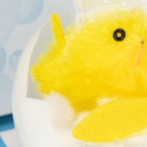 Artikel Chenilleküken Osterdekoration in Eierschalen-Badewanne Gelb 9cm