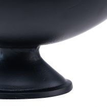 Artikel Ovale Schale Schwarz Metall Fuß Guss Optik 30x16x14,5cm
