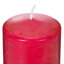 Artikel Stumpenkerze Naturwachs Rot 9 cm