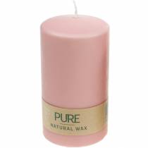 Artikel PURE Stumpenkerze 130/70 Rosa Deko Kerze nachhaltig Naturwachs