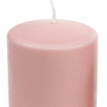 Artikel Rosa Stumpenkerze 130 x 70 mm aus Naturwachs für Wohnraumdekoration
