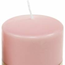 PURE Stumpenkerze 90/70 Rosa Naturwachs Kerze nachhaltig Kerzendeko
