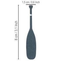 Artikel Miniatur-Paddel aus Holz 8 cm Blau und Weiß 18 Stück für maritime Dekoration