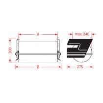 Artikel Papier Folien Untertisch Abroller ZAC 50cm