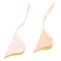 Artikel Papier-Weihnachtsschmuck Zwiebel-Form Rosa Apricot Ø8cm 4er-Set