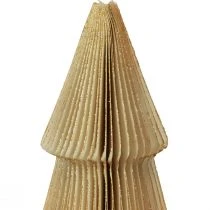 Artikel Papier-Weihnachtsbaum Tannenbaum Creme Gold H30cm