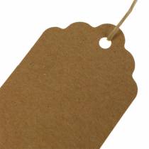 Artikel Geschenkanhänger Kraftpapier 9,5 cm und 8 cm Natur mit Kordel 100 Stück