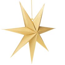 Artikel Weihnachtsstern aus Papier, 60 cm, Gold, beleuchtbar
