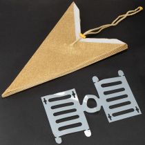 Artikel Weihnachtsstern aus Papier, 60 cm, Gold, beleuchtbar