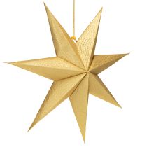Artikel Goldener Papierstern 45 cm mit Baumwollaufhänger für Weihnachtsdekoration