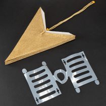 Artikel Goldener Papierstern 45 cm mit Baumwollaufhänger für Weihnachtsdekoration