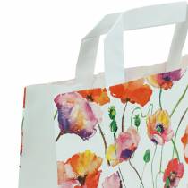 Papiertasche Mohnblume 22cm x 10cm x 28cm 25St